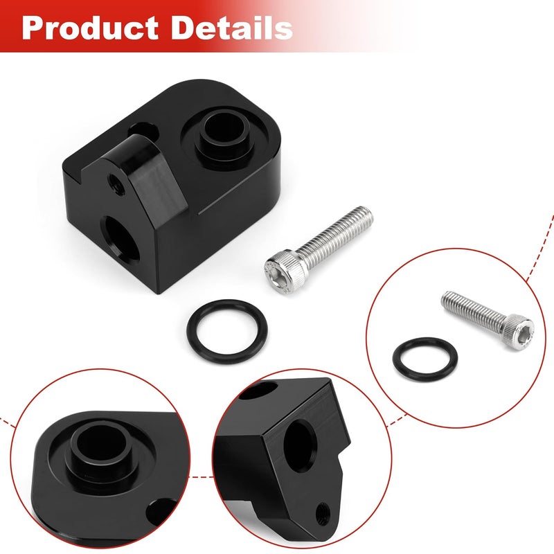 Jetuplusllc Temperature Air Intake Sensor Spacer Kit for 2017-2024 Chevy Silverado 2500HD 3500HD, GMC Sierra 2500HD 3500HD 6.6L Diesel Black - Image 2